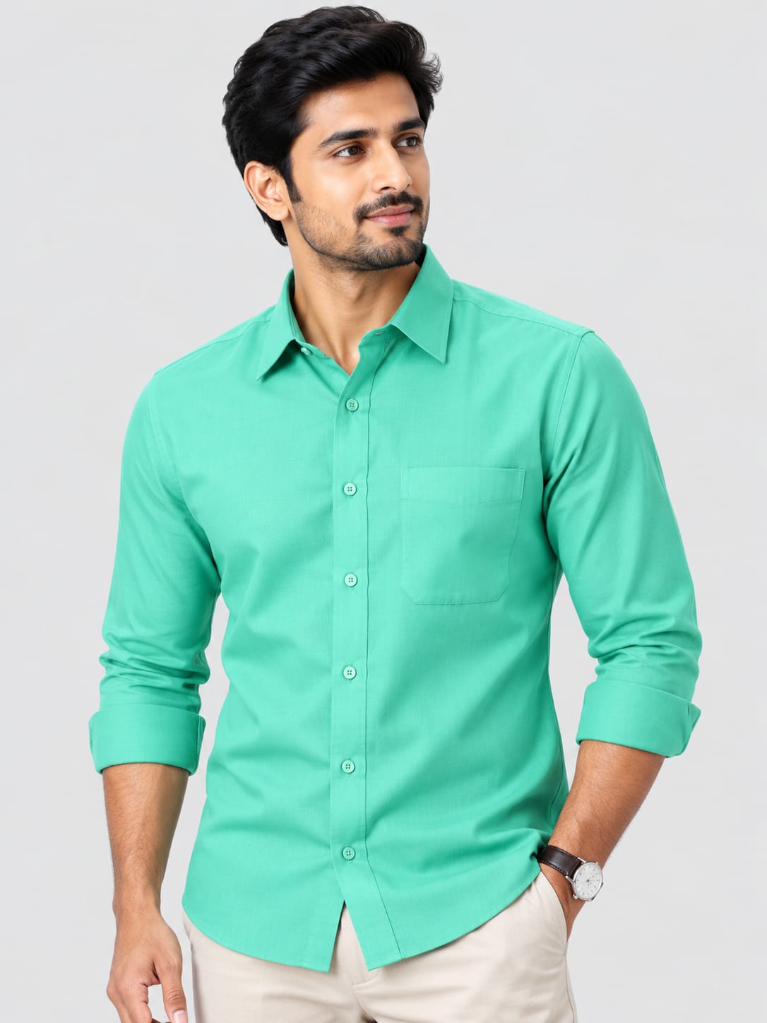 Multi Color Satin Formal Shirt